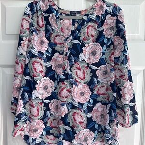 NYDJ Multicolor Floral Blouse